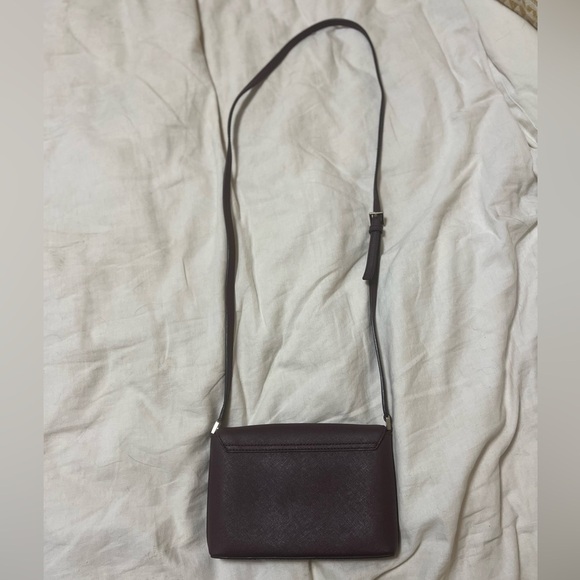 Kate Spade Newbury Lane Sally Leather Crossbody Maroon - Picture 3 of 5